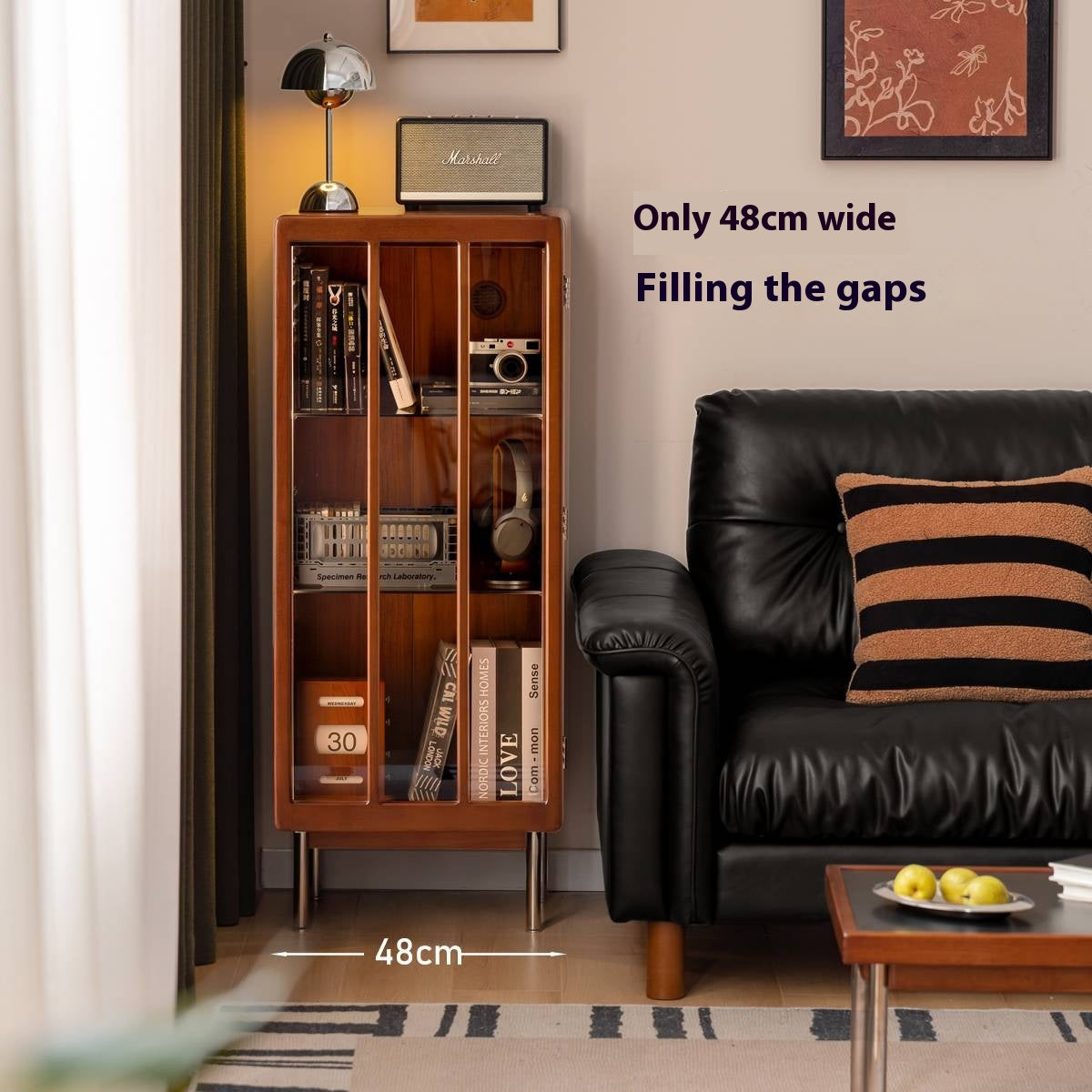 Poplar Solid Wood Bauhaus Style Side Cabinet.