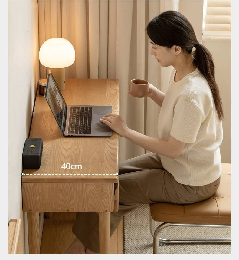 Ash, Oak Solid Wood Multifunctional Modern Vanity Table.