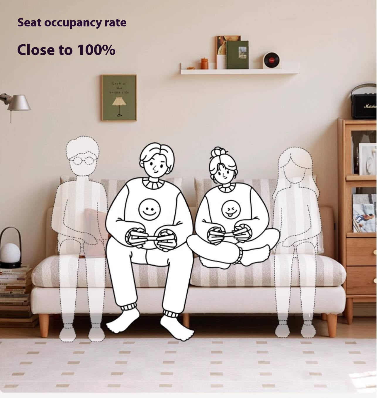 Natural, healthy Cotton Linen Fabric Sofa