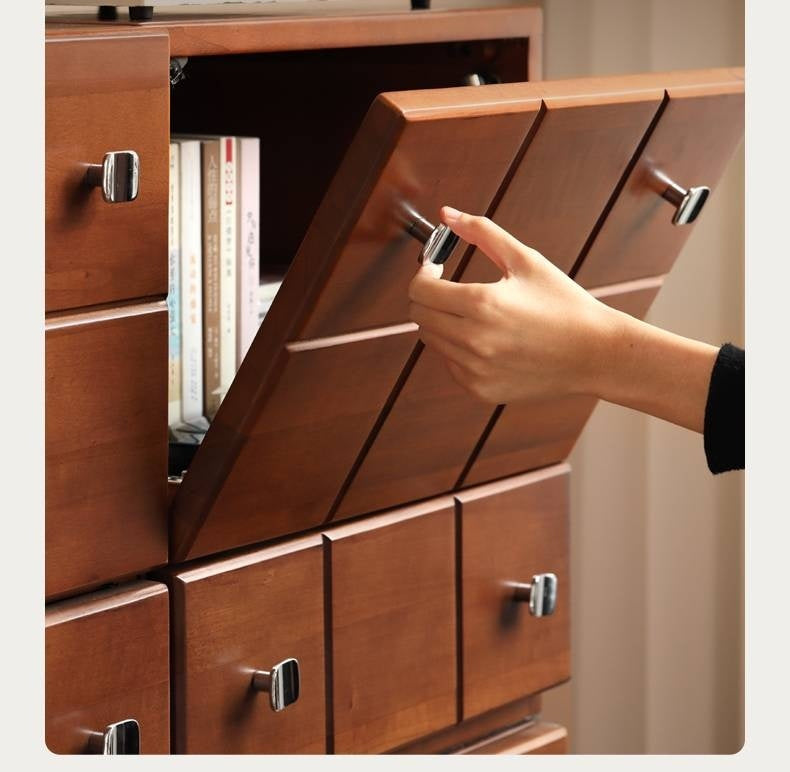 Poplar , Rubber Solid Wood Retro Style Side Cabinets.