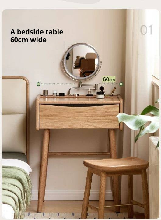 Oak Solid Wood Modern Simple Vanity Table