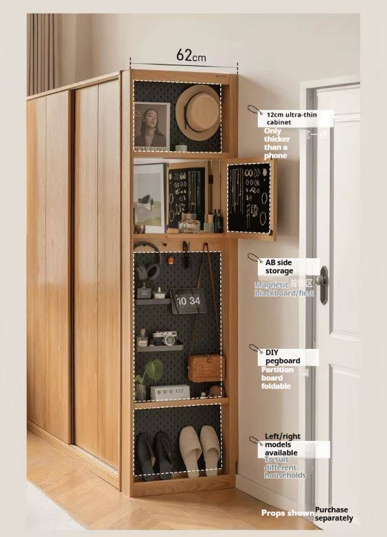 Ash Solid Wood Modern Wardrobe With Sliding Doors