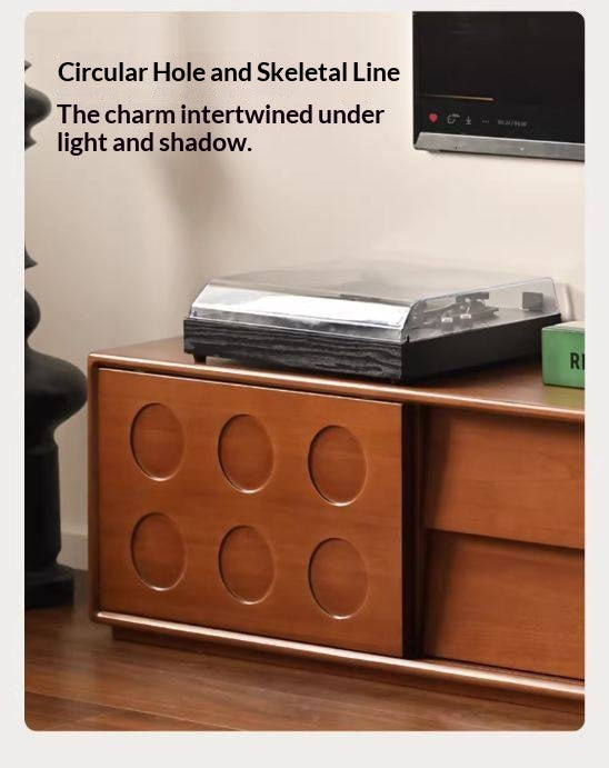 Poplar Solid Wood Medieval Style Retro TV Cabinet.