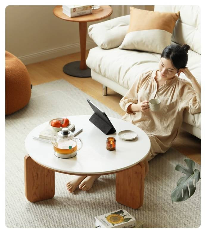 Cherry Solid Wood Slab Coffee Table