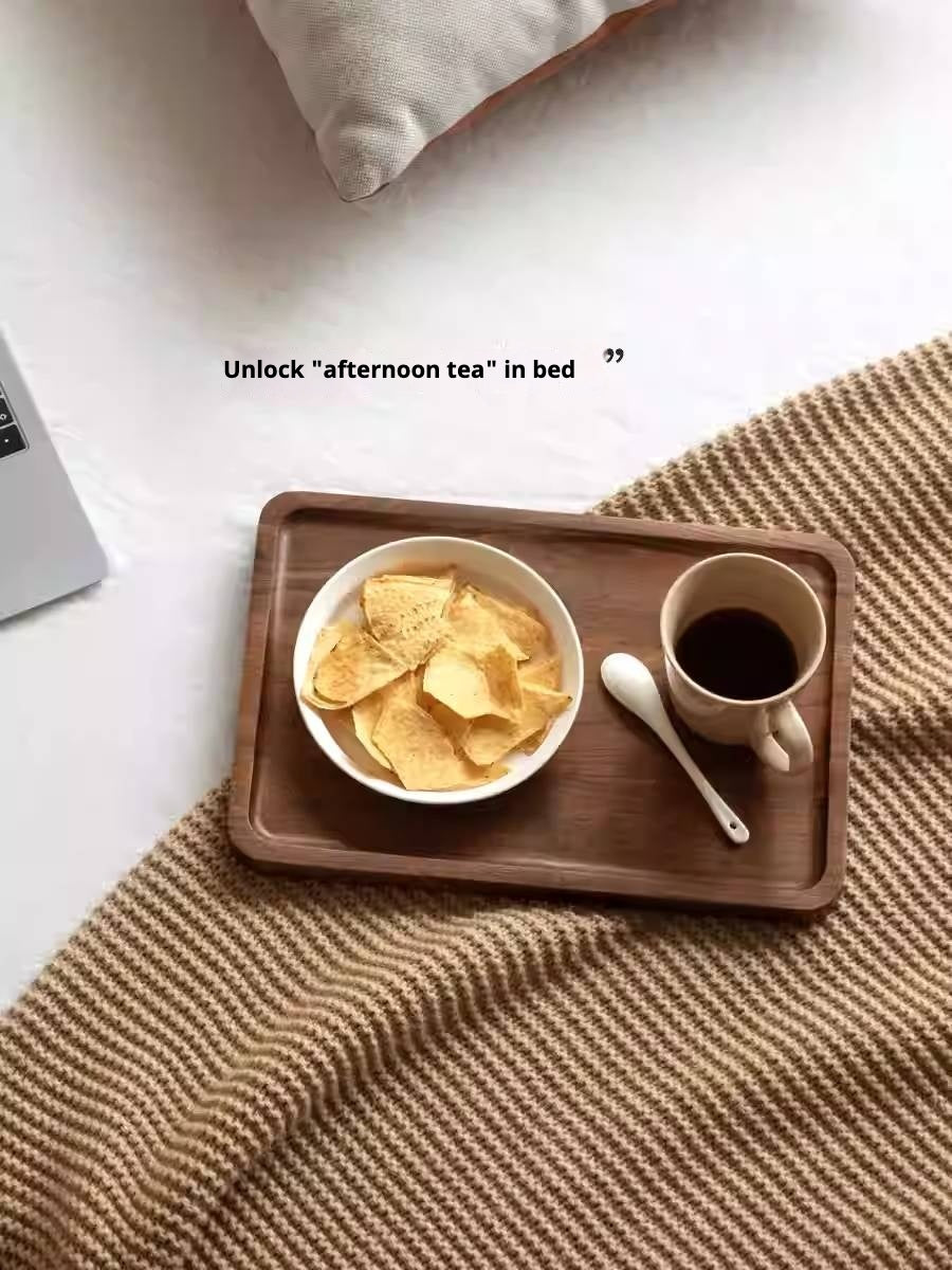 Black walnut solid wood , Beech solid wood wax oil fruit plate tray
