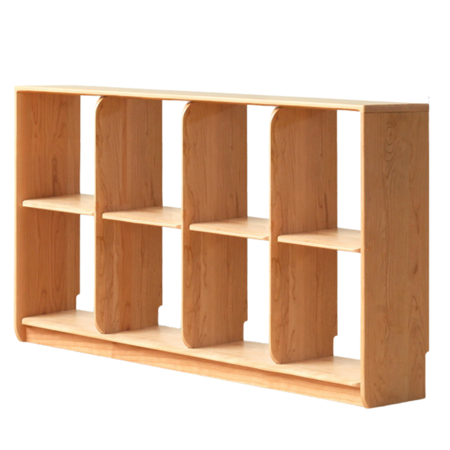 Cherry Solid Wood Bookcase Floor Display Free Lattice Combination