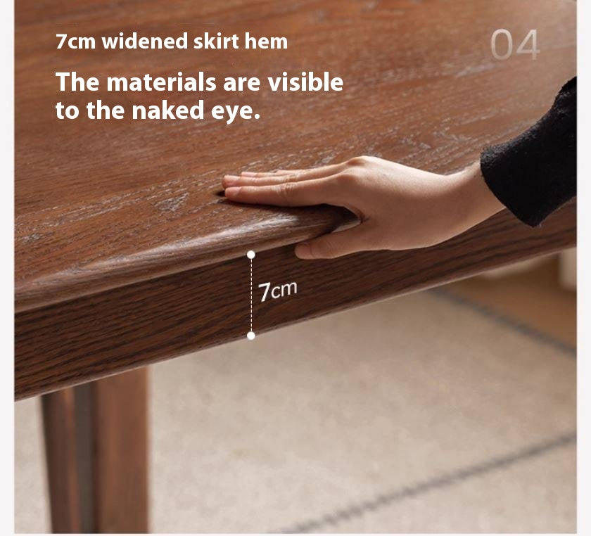 Oak Solid Wood Square Dining Table