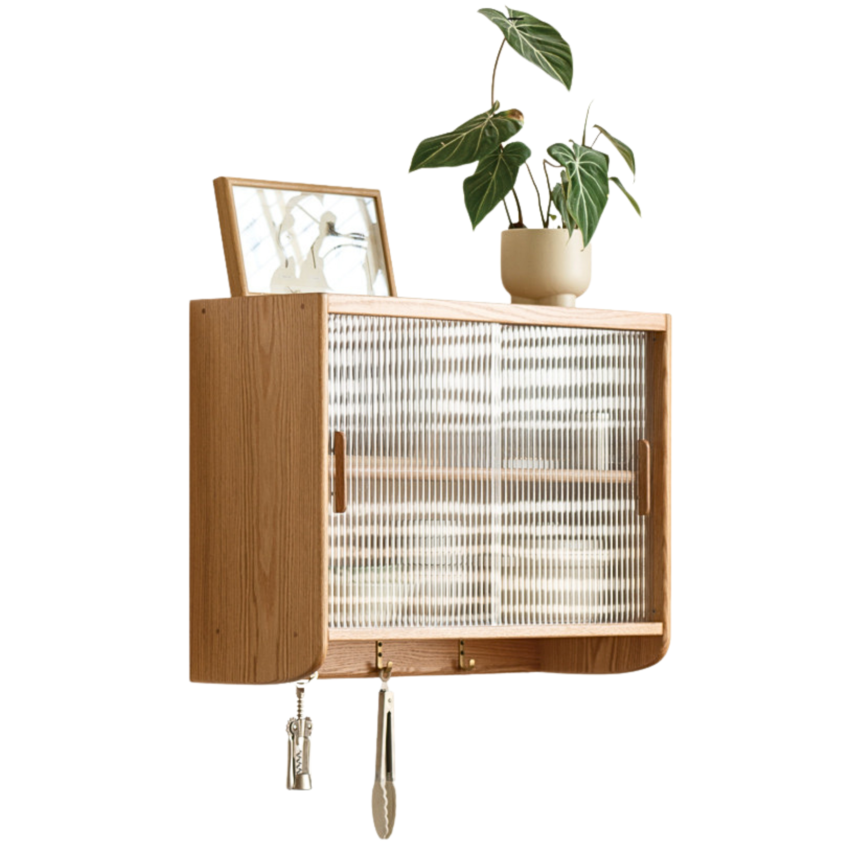 Oak Solid Wood Wall-Mounted Sideboard