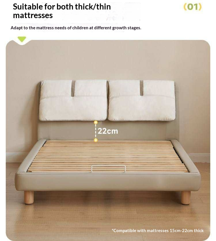 Kids Upholstered Montessori Platform Bed with Removable Washable Cover