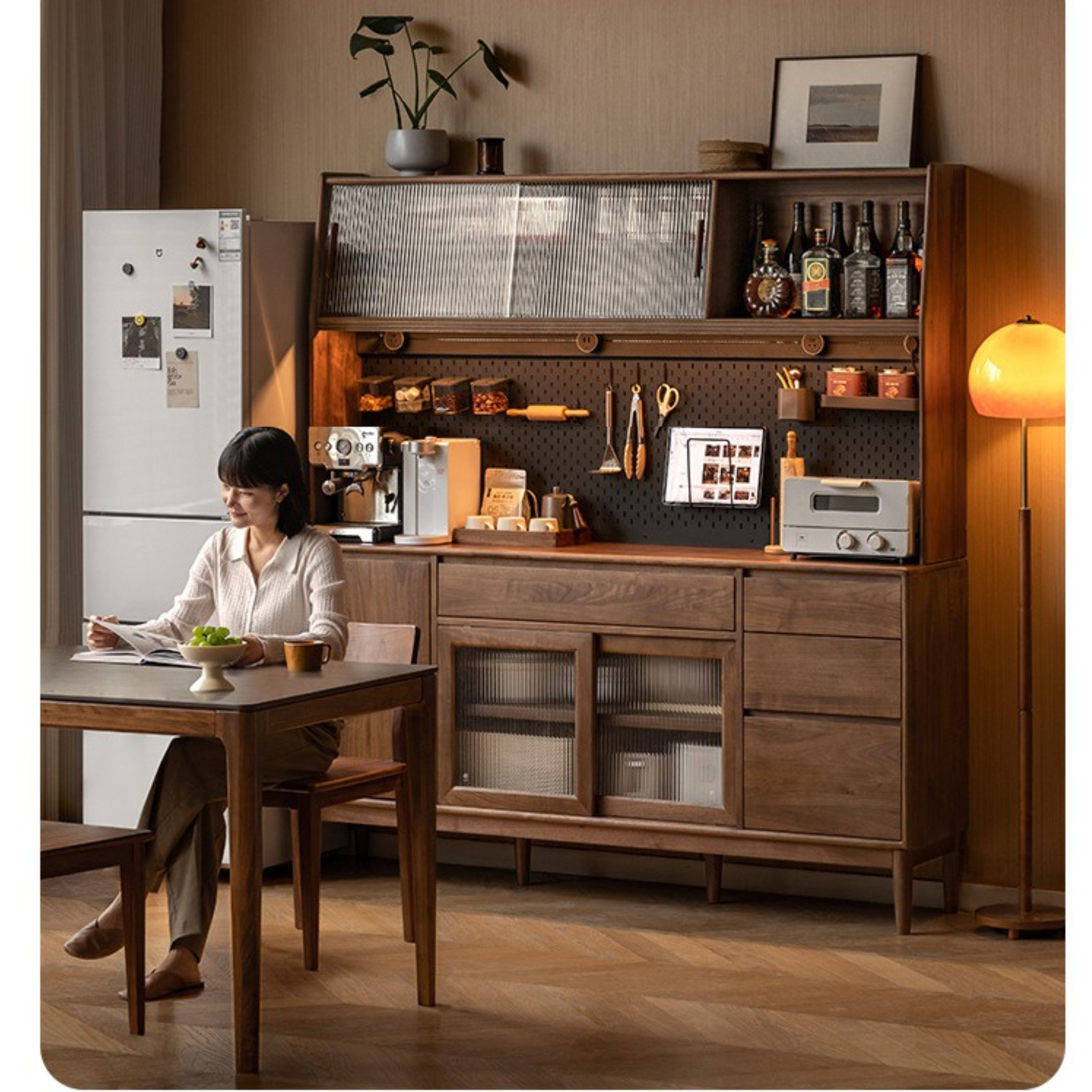 Black Walnut Solid Wood Simple Modern Sideboard