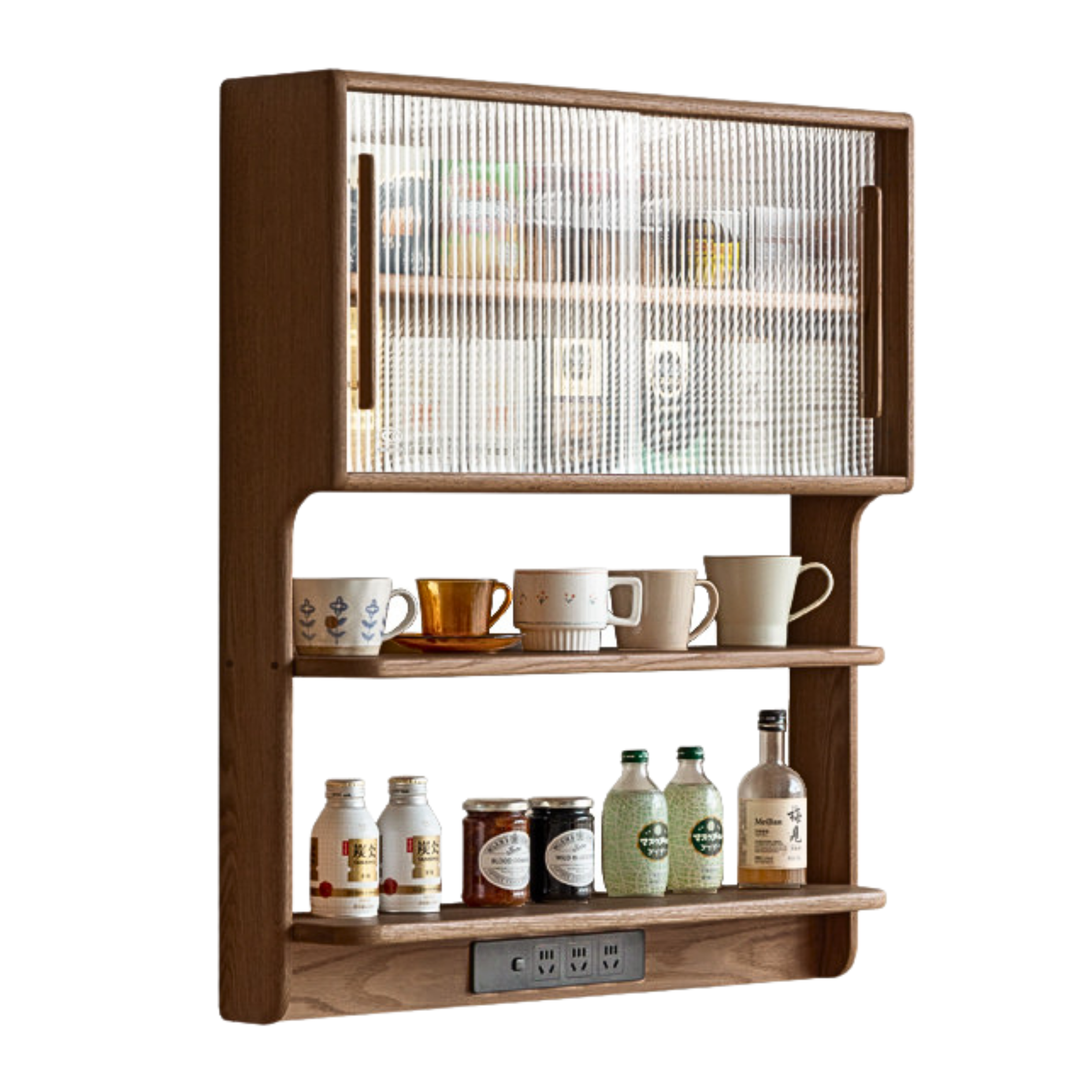 Oak, Beech, Cherry Wood Solid Wood Wall-Mounted Suspended Cabinet