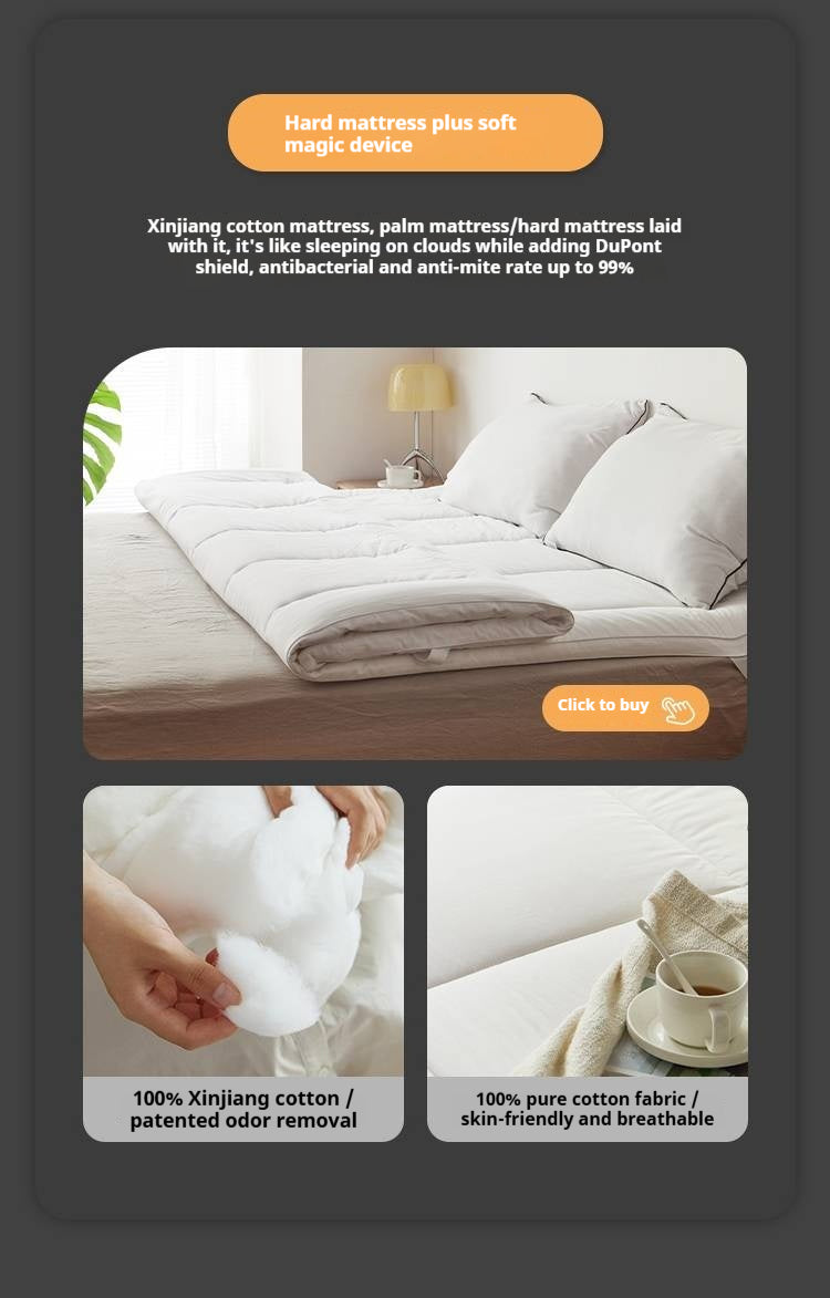 Glue-Free Mattress Made Of Imported Natural Latex, With Air Fiber Filling And Spring Support, A Soft Mattress For Back Protection 24 cm