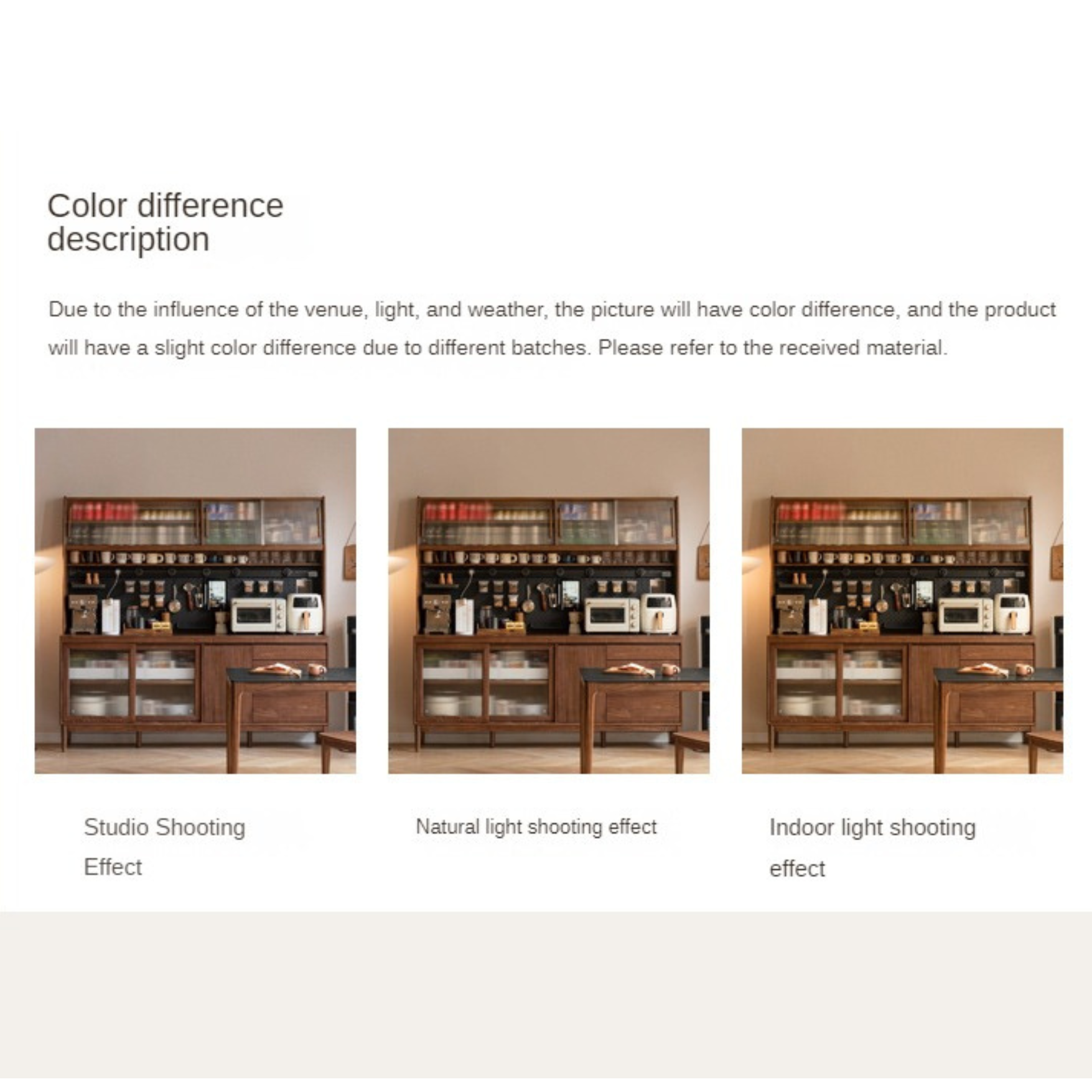 Black Walnut, Oak, Sandalwood, Ash, White Ash Solid Wood Rock Board Sideboard