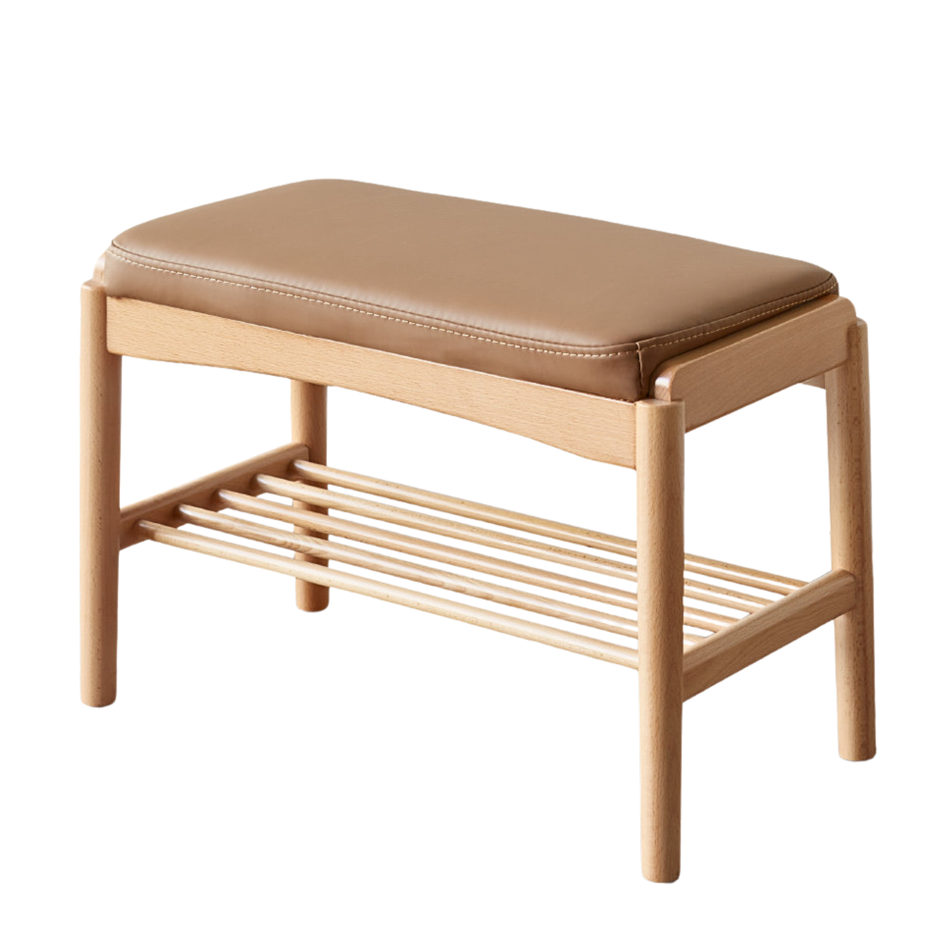 Back Walnut, Oak, Beech, Cherry Solid Wood Shoe Storage Bench