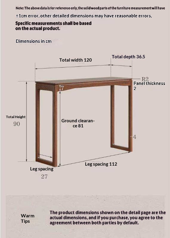 Oak Solid Wood Console Table, Entryway Bench