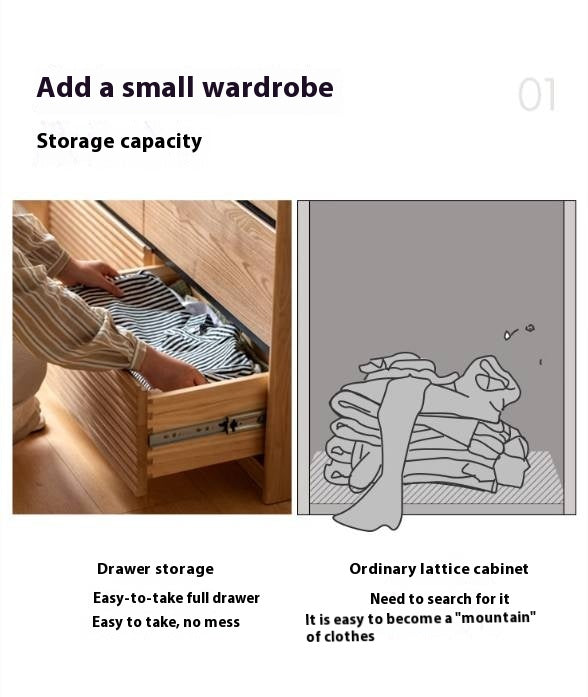 Ash Solid Wood Modern Multi-function Vanity Table.