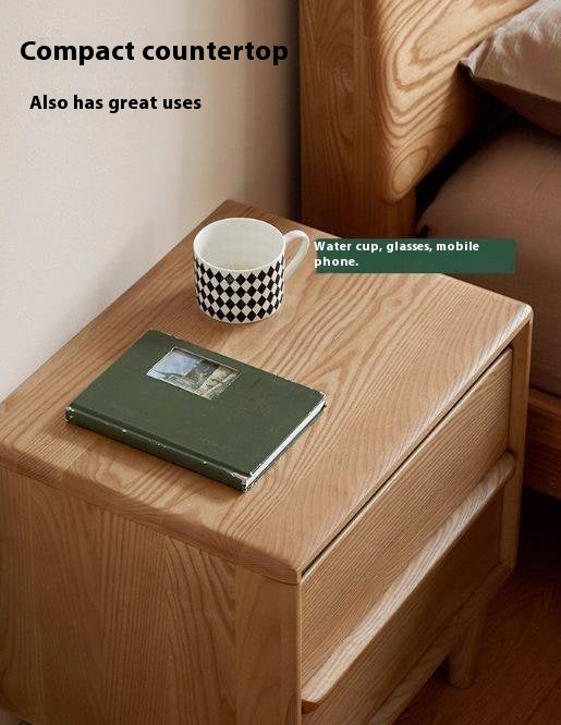 Ash Solid Wood Log Style Nightstand