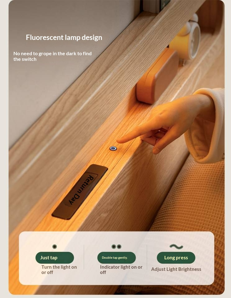 Oak Solid Wood Bed — Nordic Style with Socket and Storage