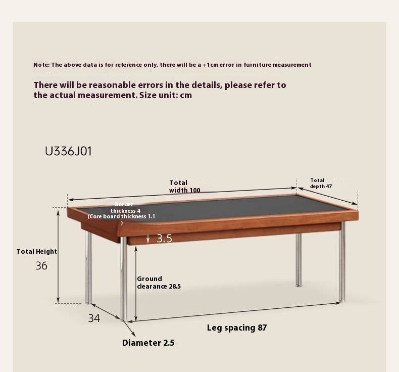 Poplar Solid Wood Ancient Square Coffee Table