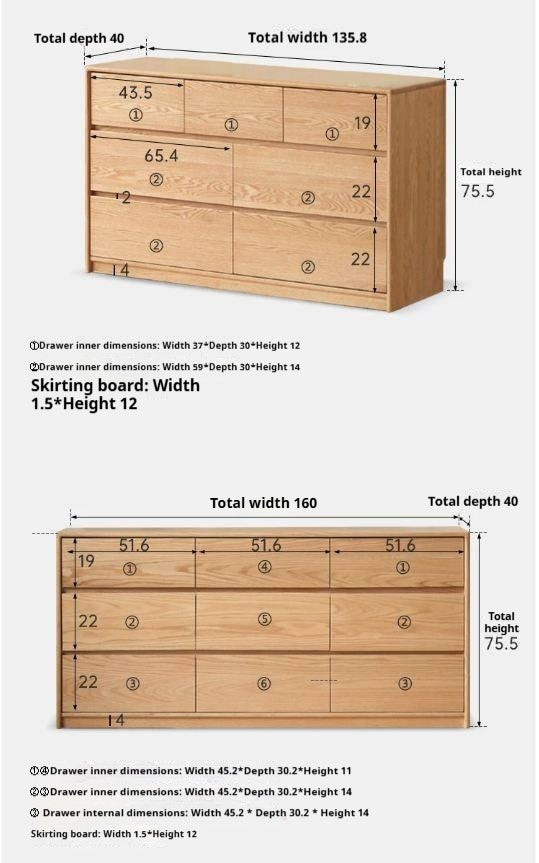 Oak, Black Walnut, Beech Solid Wood, Solid Rubberwood Storage Drawer