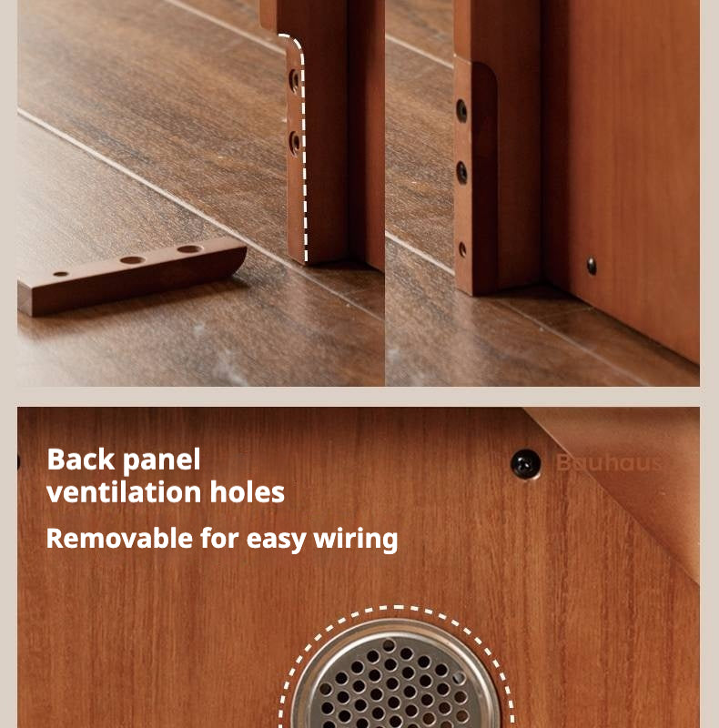 Poplar Solid Wood Ancient Style Module Combination TV Cabinet.