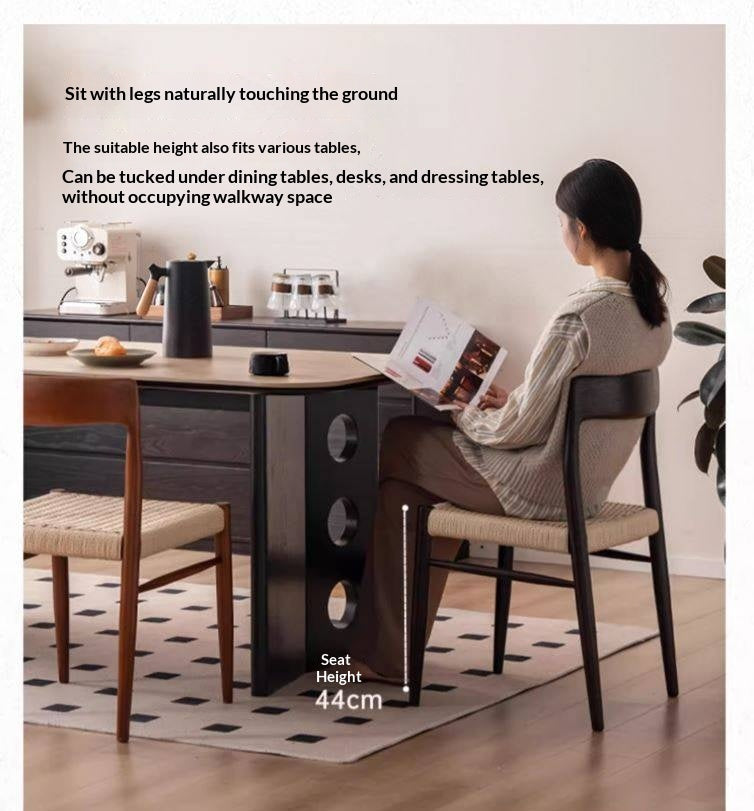 Set 4 pcs Ash, Beech, Cherry Solid Wood Dining Rope Chair