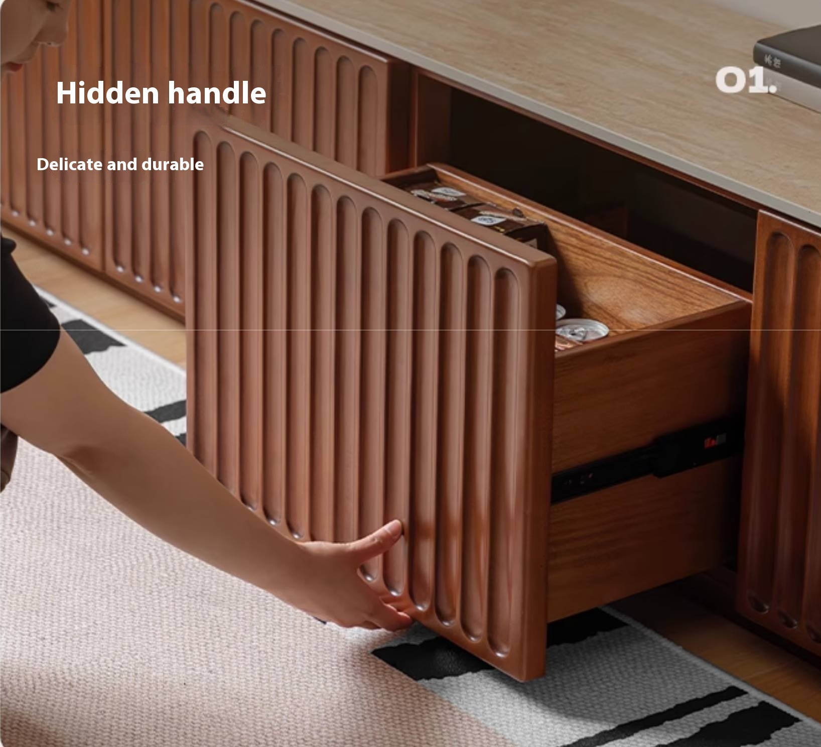 Poplar Solid Wood Antique Style TV Stand.