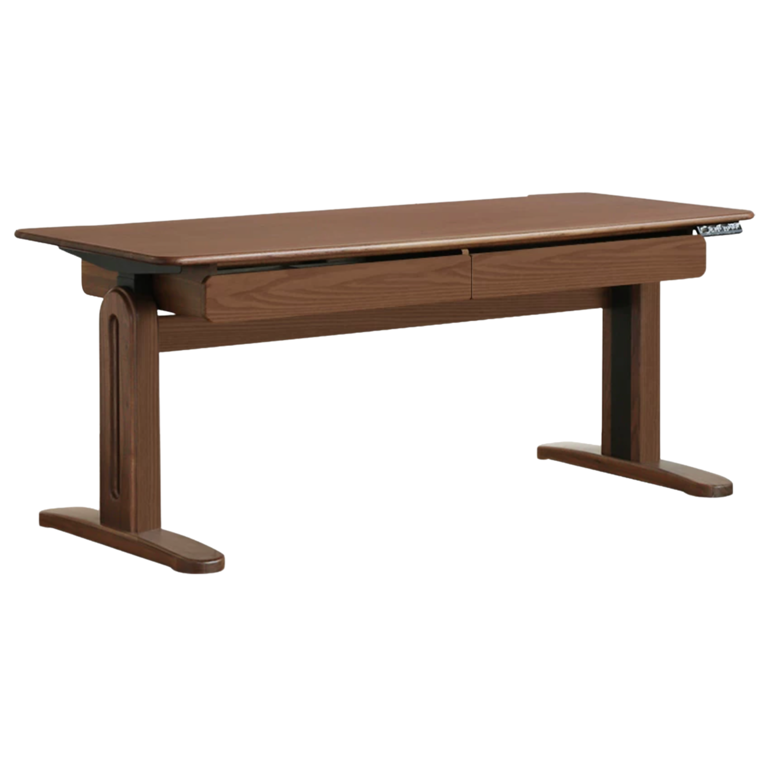 Black Walnut, Ash Solid Wood Electric Lift Desk