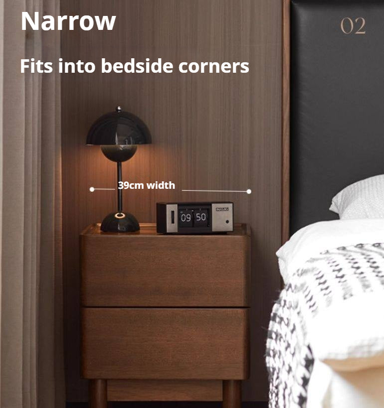 Sandalwood Solid Wood Modern Nightstand