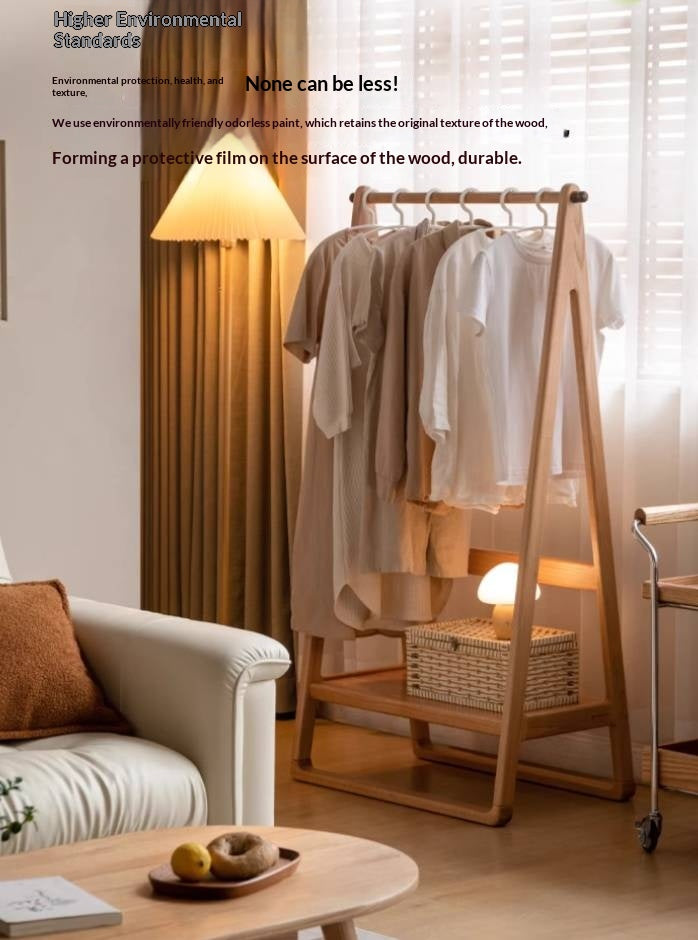 Solid Rubberwood Nordic Minimalist Standing Hanger
