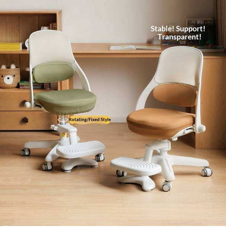 Kids Adjustable Swivel Study Chair with Footrest