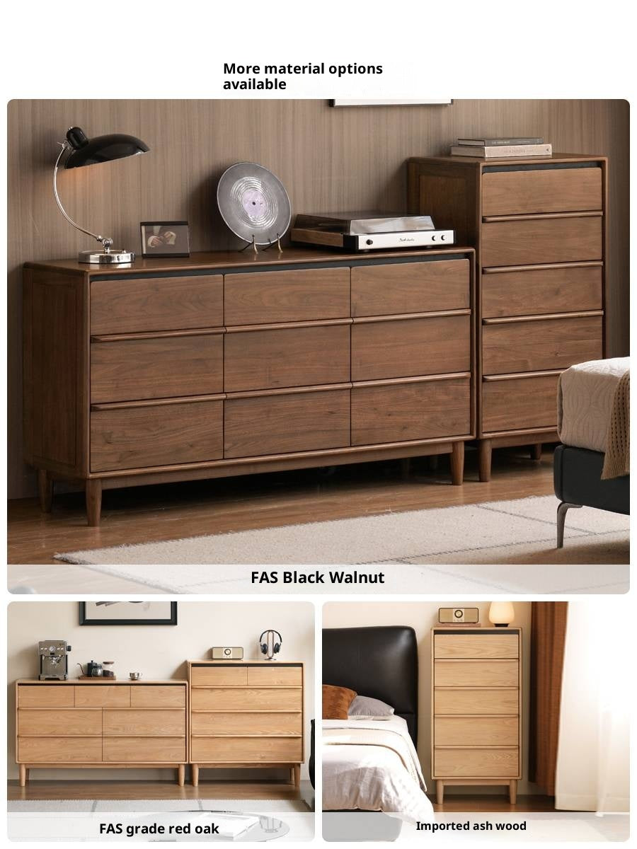 Ash Solid Wood Modern Drawer Cabinet