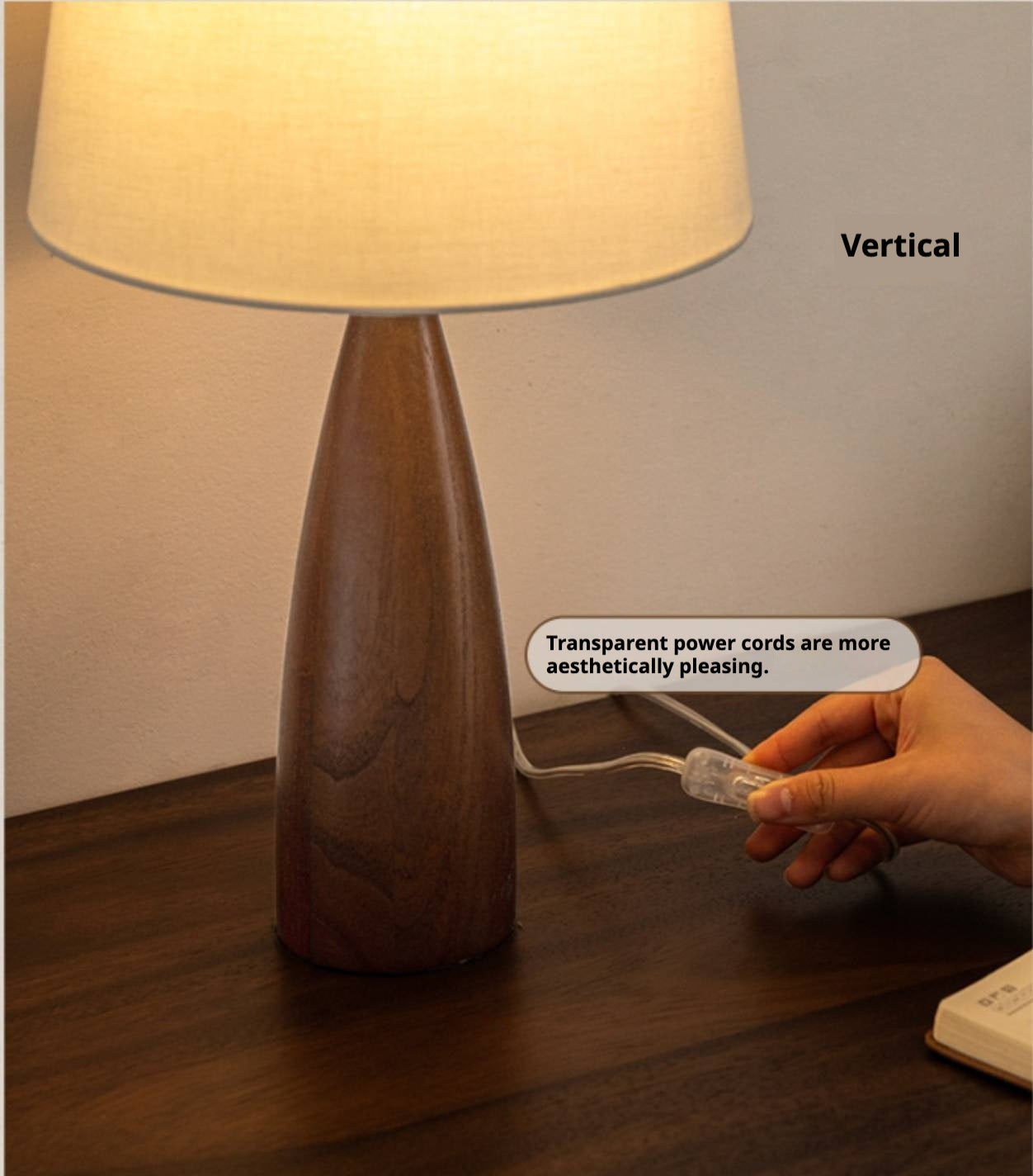 Ash Solid Wood Vintage Style Desk Lamp