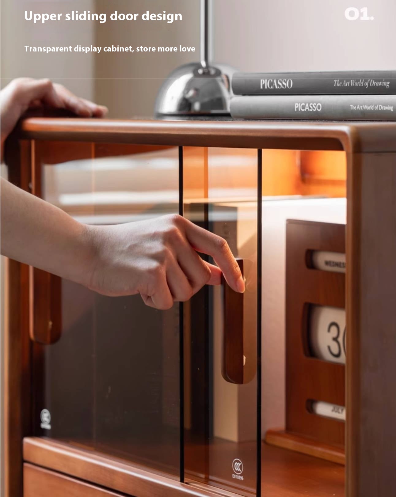 Poplar Solid Wood Middle Ages Side Cabinet.