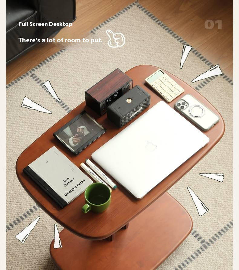 Tulipwood Solid Wood Lifting Medieval Style Side Table