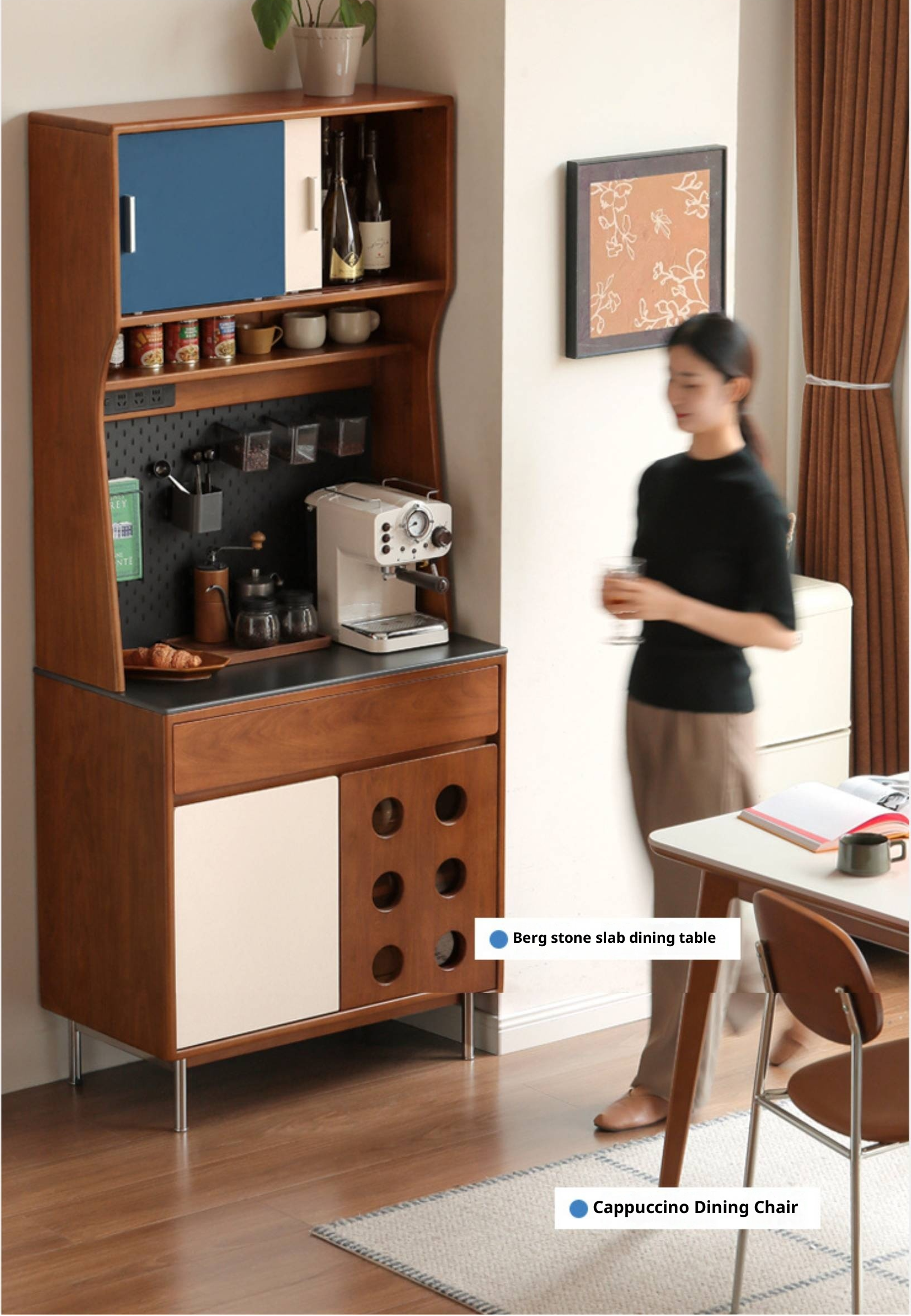 Tulipwood Solid Wood Medieval Style Sideboard