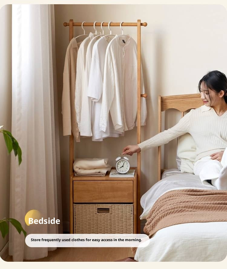 Solid Rubberwood Multifunctional Clothes Rack