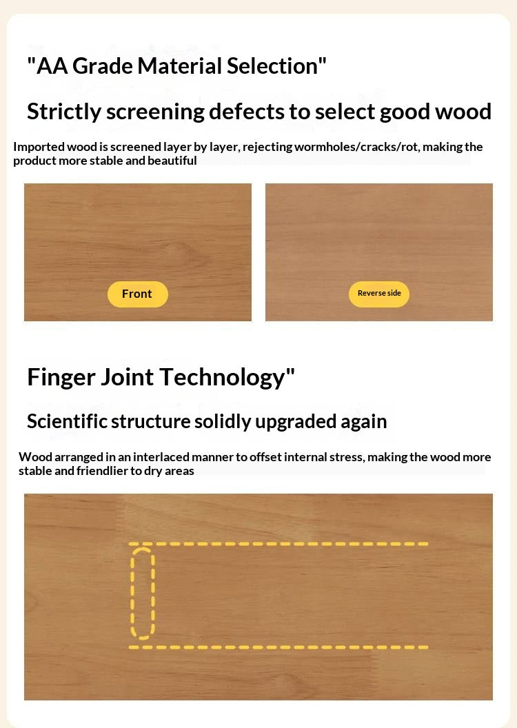 Solid Rubberwood Children's Bookcase with Sliding Doors and Toy Storage