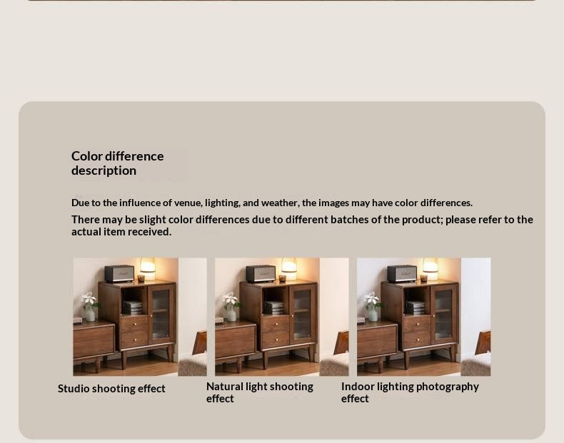 Oak Solid Wood, Solid Rubberwood Side Cabinet.