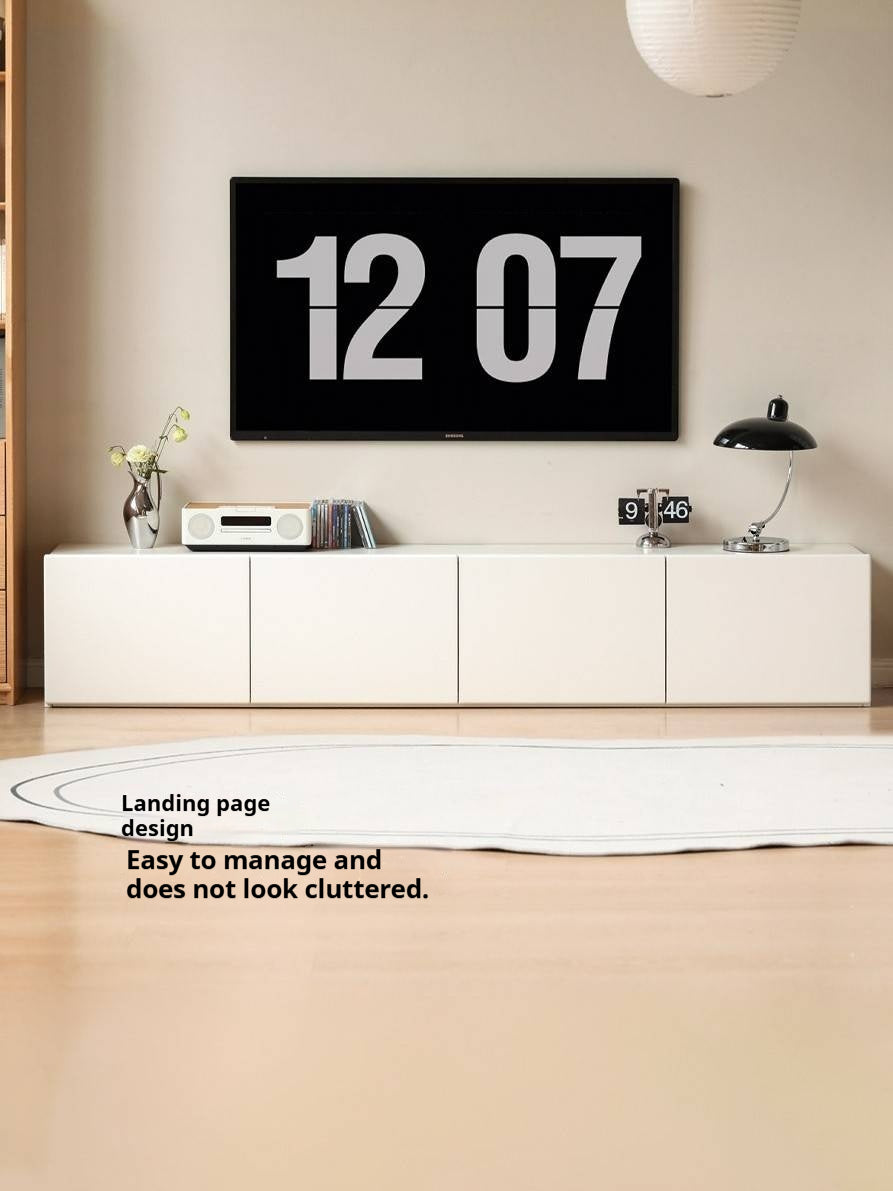 Solid Rubberwоod TV Cabinet Cream Style Large Capacity.