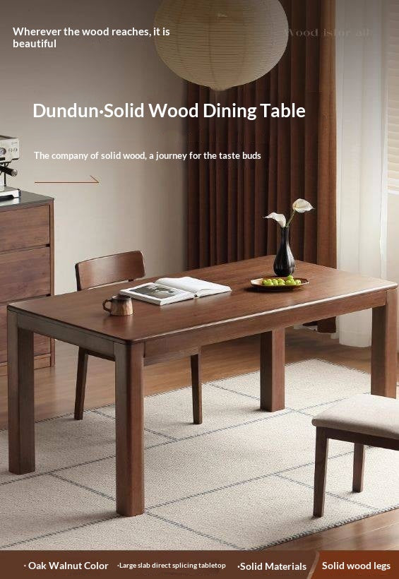 Solid Longan Hardwood Dining Table