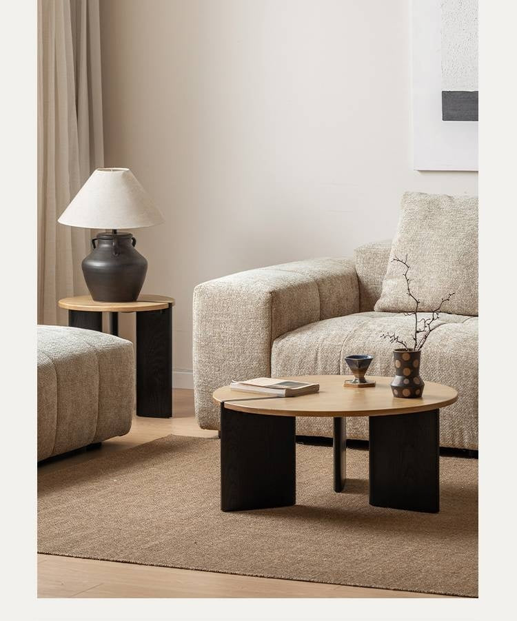 Ash Solid Wood Wabi Sabi Style Creative Coffee Table