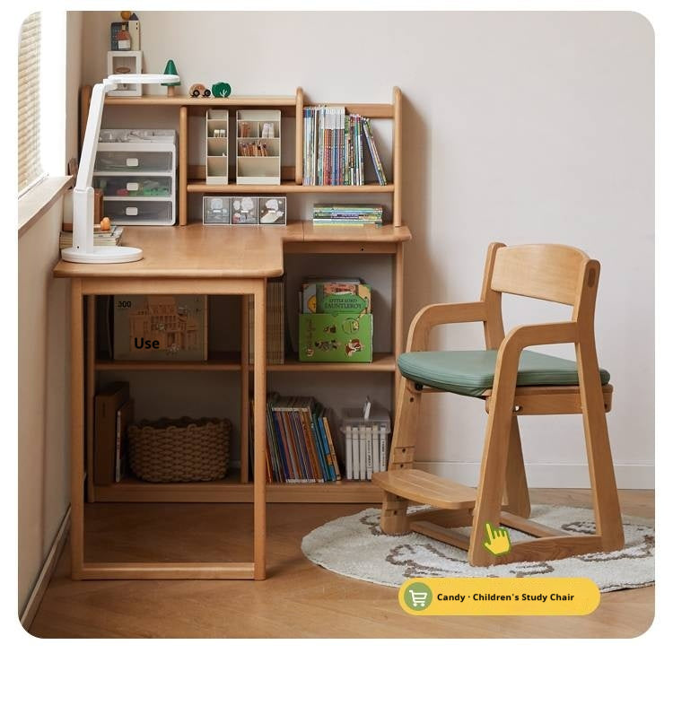 Beech Solid Wood Kids Corner Desk