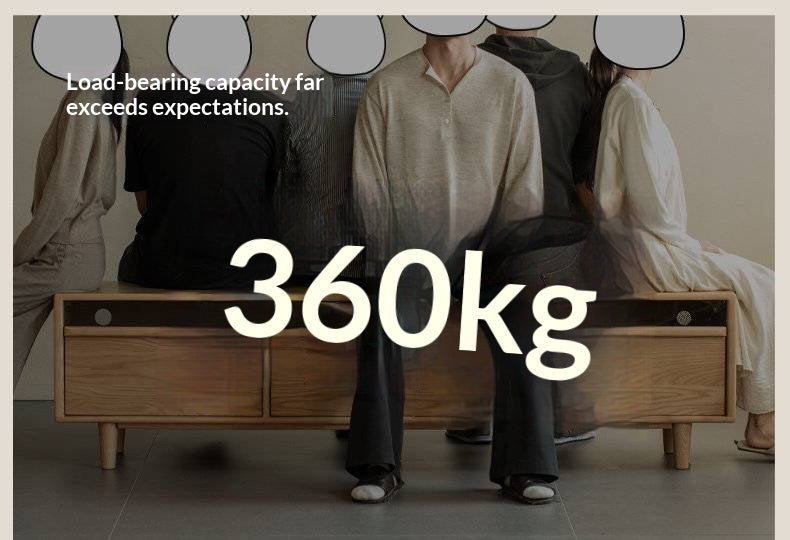 Ash Solid Wood Floor TV Cabinet