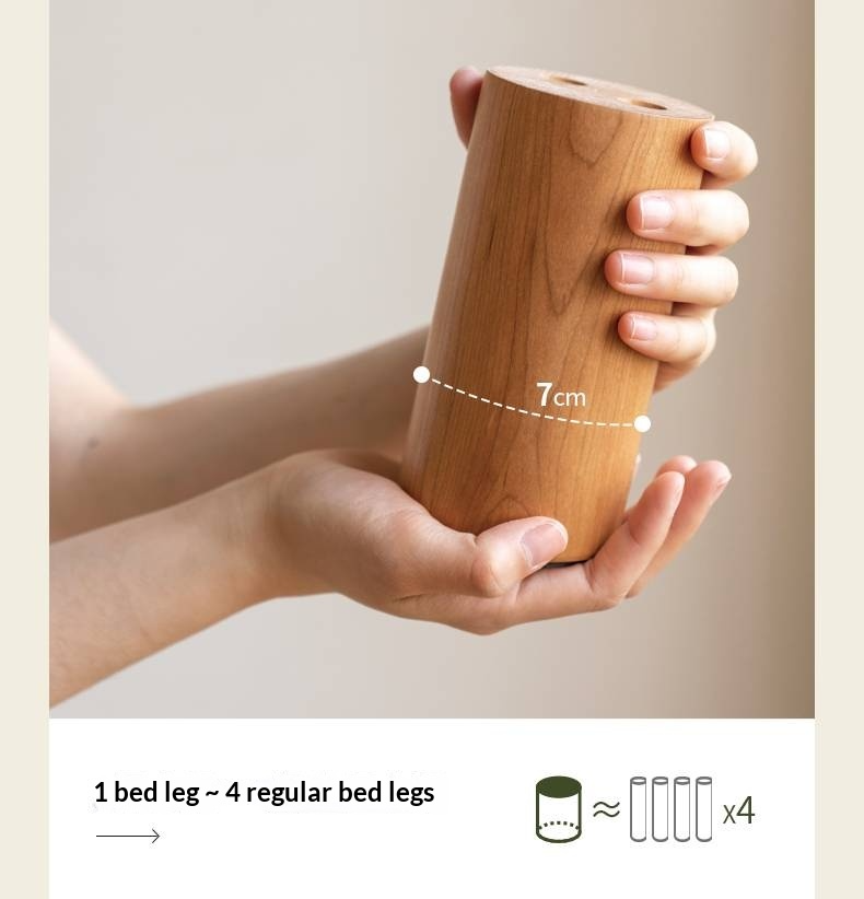 Cherry Solid Wood Fabric Soft Backrest Bed Modern Minimalist