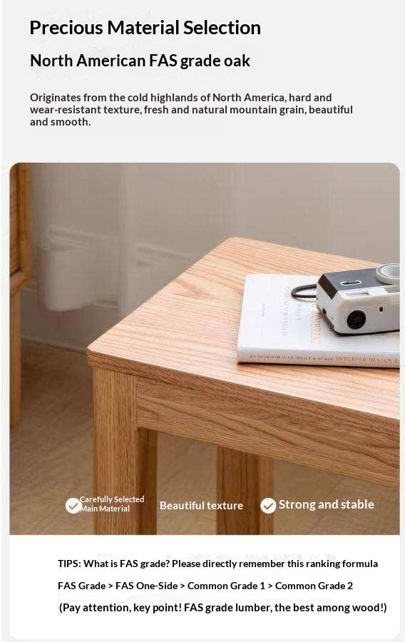 2 pcs Oak Solid Wood Stool