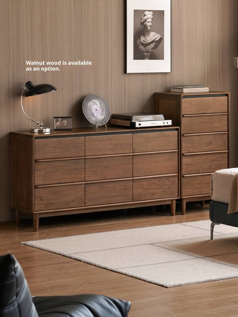 Oak, Ash Solid Wood Modern Storage Drawer Cabinet