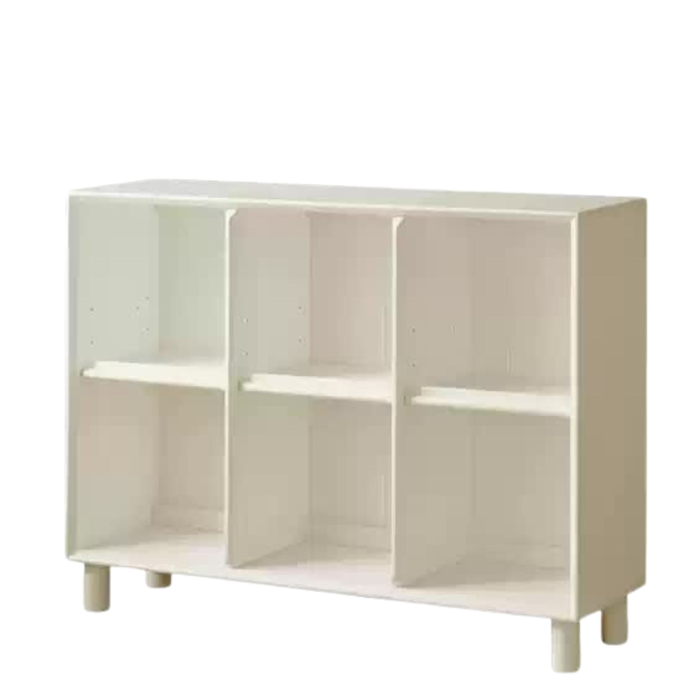 Rubber Solid Wood Cream Style Bookcase.
