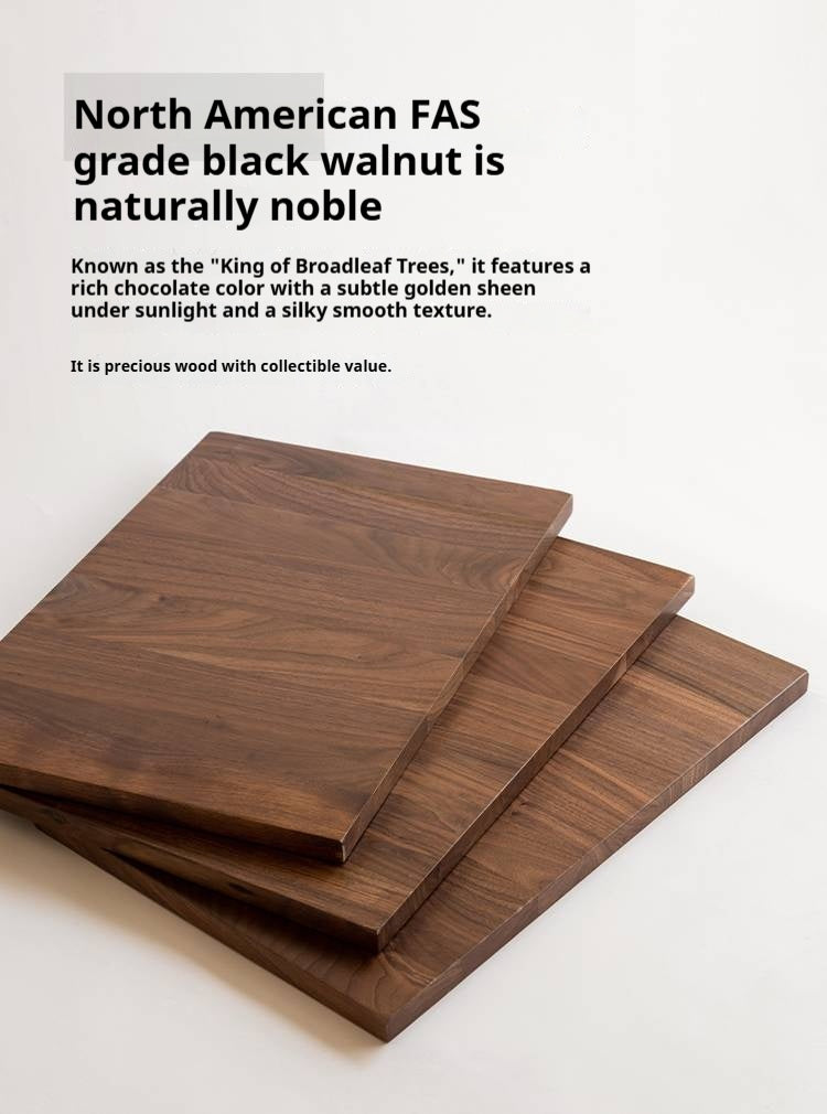 Black Walnut, Oak Wood Wabi-Sabi Style Nightstand