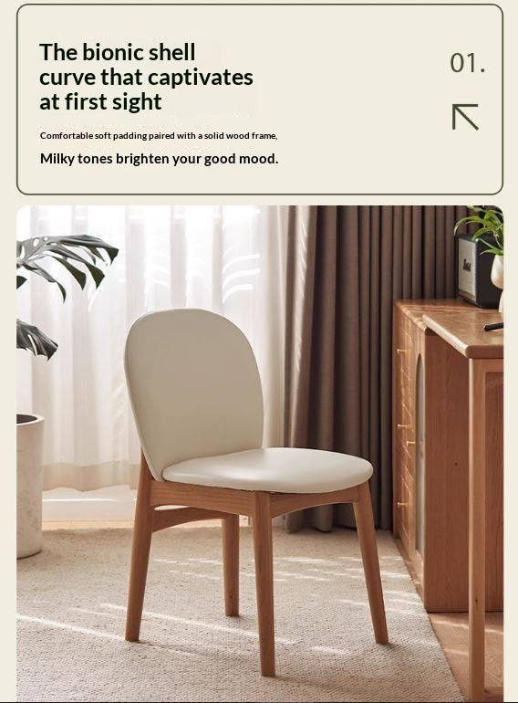 Black Walnut, Cherry Solid Wood Makeup Light Luxury Style Chair